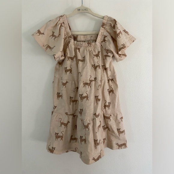 Rylee + Cru Girls Agnes  Tiered Leopard Dress EUC 2-3 Years - Picture 1 of 4